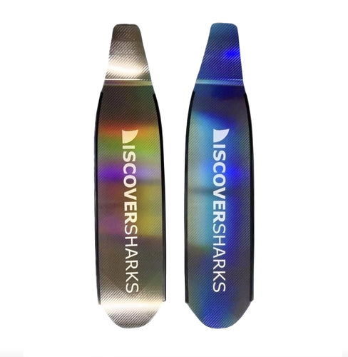 3K Twill Color Changing DiscoverSharks Carbon Blades, Laser Both Sides Matal silver logo Glossy